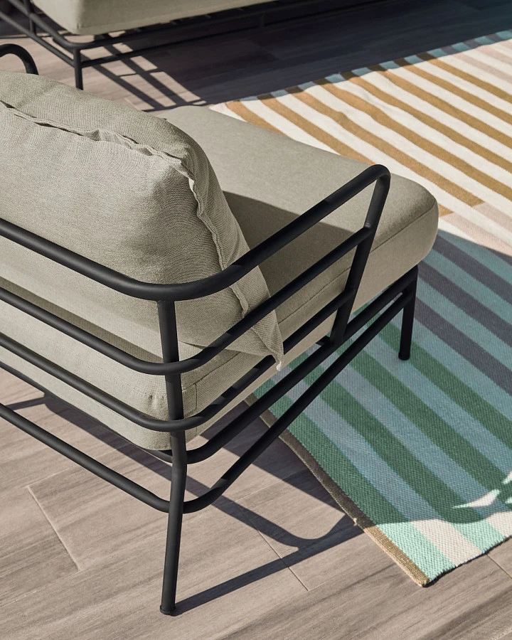 Кресло Mareluz из черной стали - фото 4