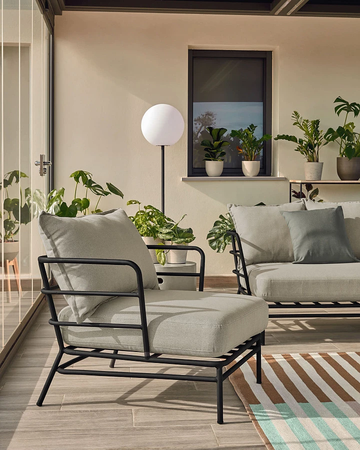 Кресло Mareluz из черной стали - фото 5