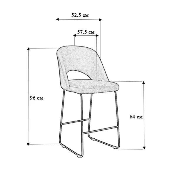 Кресло полубар Lars БлюАрт/ЛинкЗолот - фото 2