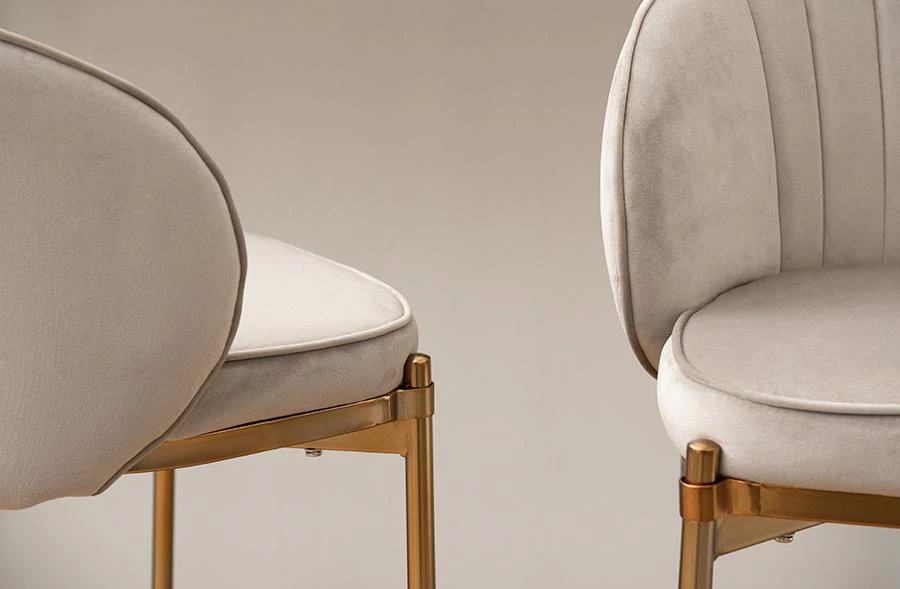 Стул барный coral, велюр, серо-бежевый - фото 6