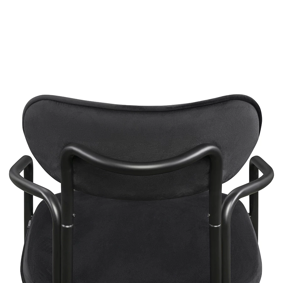 Стул ror, round, велюр, черный/черный - фото 5