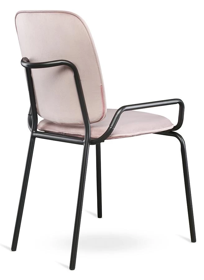 Стул ror, double frame, велюр, черный/розовый - фото 3