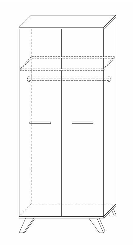 Шкаф для одежды 800 Вега Скандинавия Дуб каньон - фото 3
