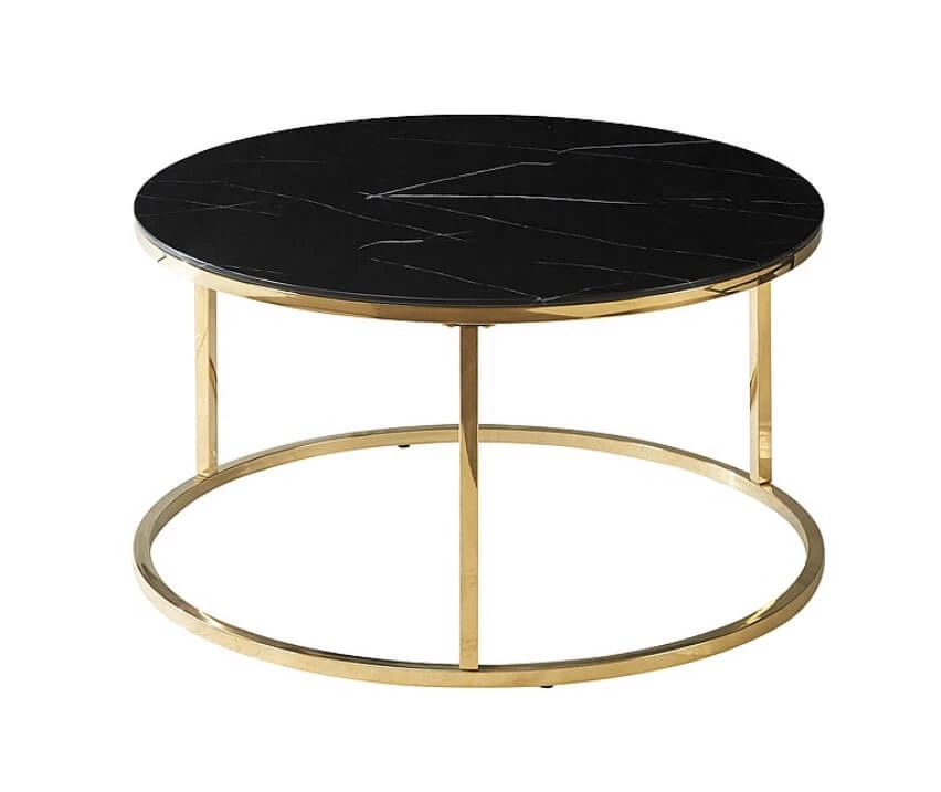 Стол журнальный SABINEчерн.мрамор/золотой