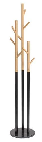 Вешалка напольная solheim черный натур дерево