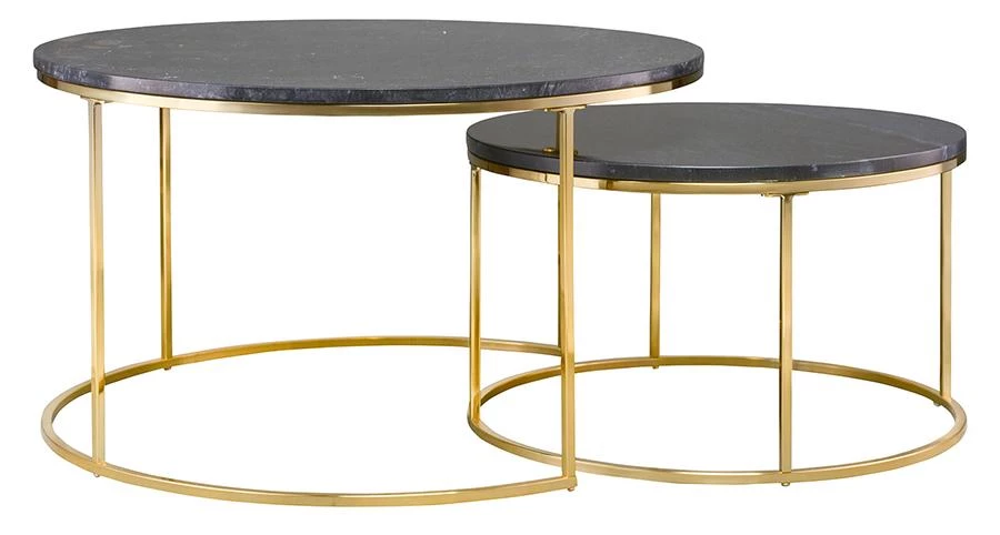 Набор столов журнал.hans D60см D80см черн.мрамор - фото 4