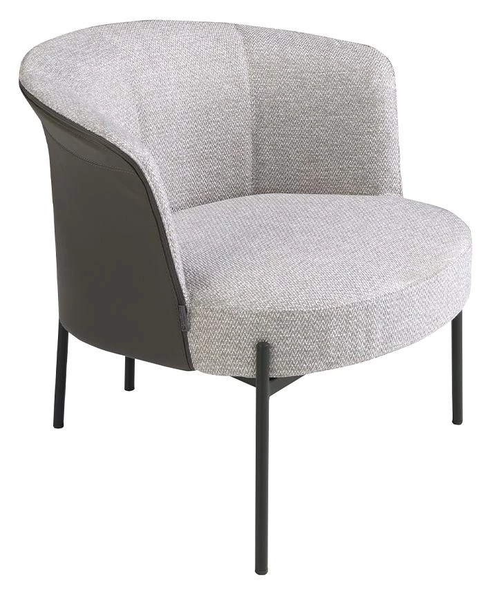 Кресло 5109/A213 серое из ткани и экокожи