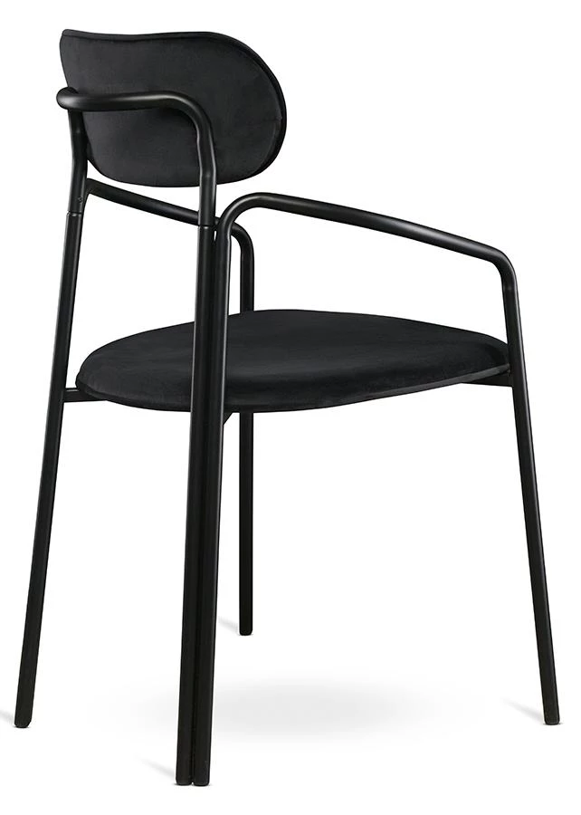 Стул ror, round, велюр, черный/черный - фото 3