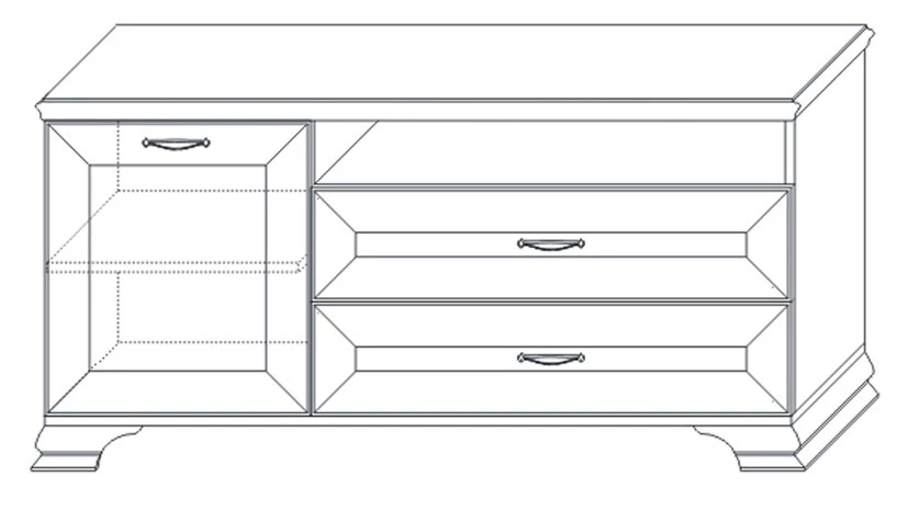 Тумба для аппаратуры 2 Сиена бодега белый - фото 3