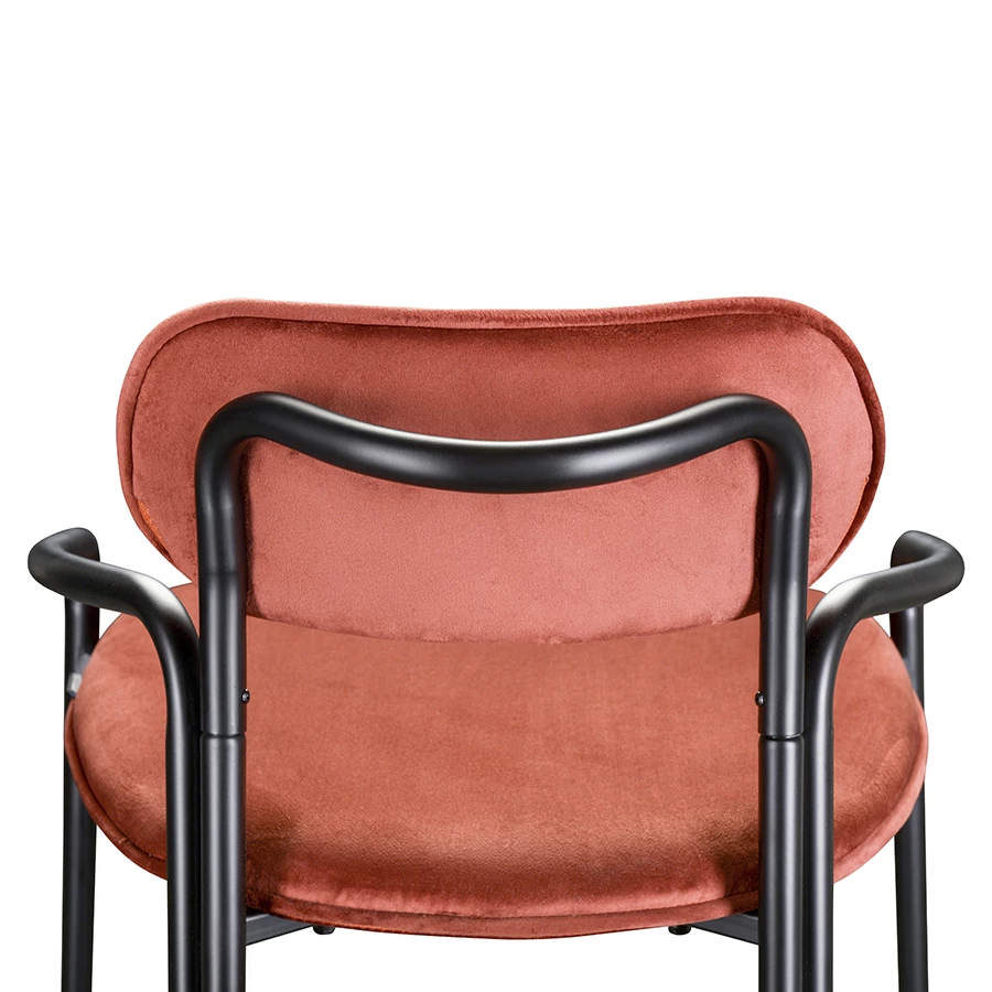 Стул барный ror round черный/темно-красный - фото 5