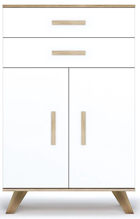 Шкаф низкий Вега Скандинавия Белый/Дуб каньон 1 - фото 2