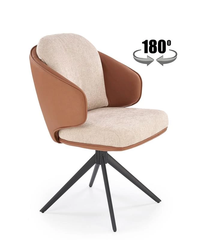 Стул кухонный Halmar K554 (коричневый/бежевый/черный)