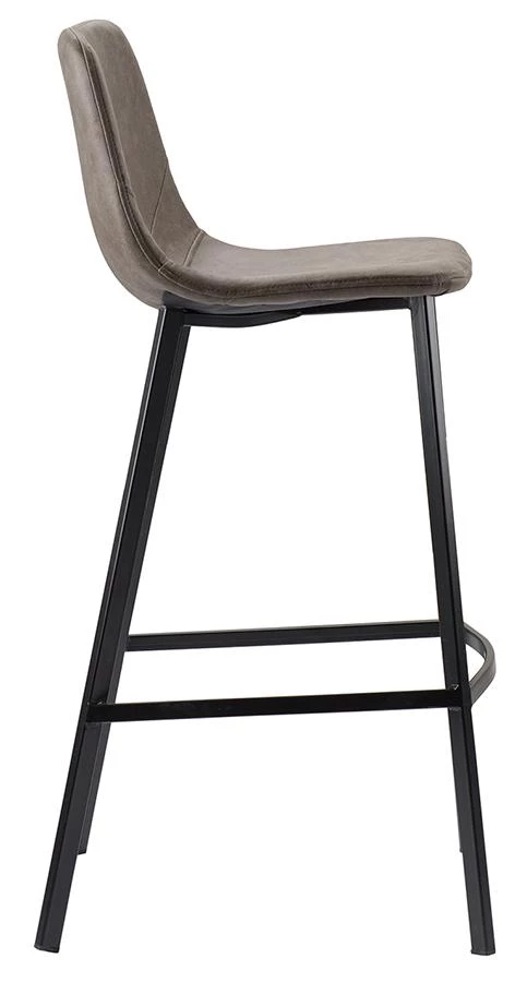 Стул барный hugh, экокожа, серо-коричневый - фото 8