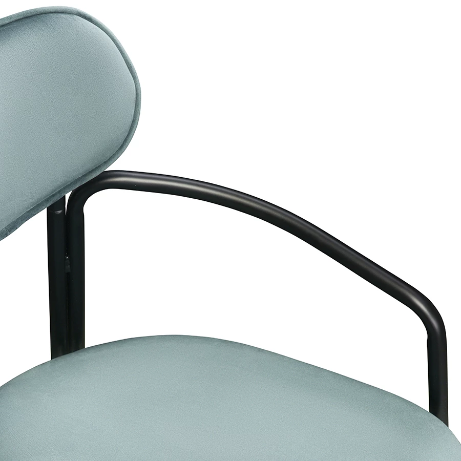 Стул ror, round, велюр, черный/зеленый - фото 6