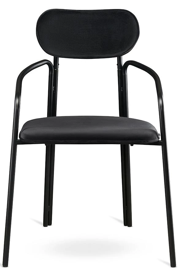 Стул ror, round, велюр, черный/черный - фото 2