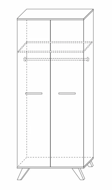 Шкаф д/одежды Вега Скандинавия 800 - фото 3