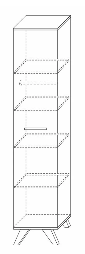 Шкаф 400 Вега Скандинавия Белый/Дуб каньон - фото 3