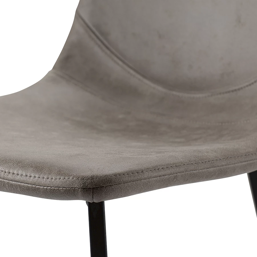 Стул барный hugh, экокожа, серо-коричневый - фото 12