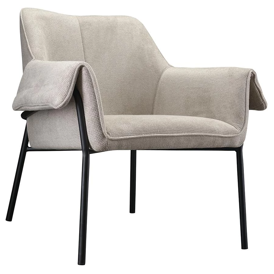 Лаунж-кресло aline, шенилл, серо-бежевое