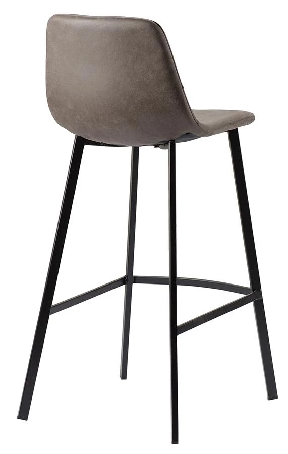 Стул барный hugh, экокожа, серо-коричневый - фото 11