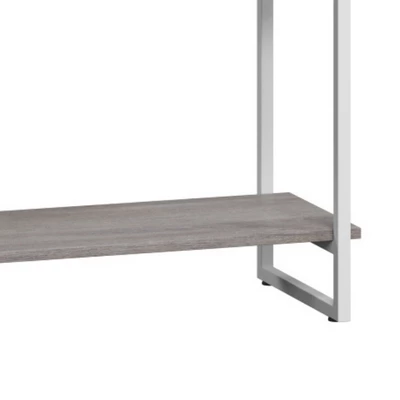 Стеллаж Мальборк 160 Смоук с белым основан.лофт - фото 2