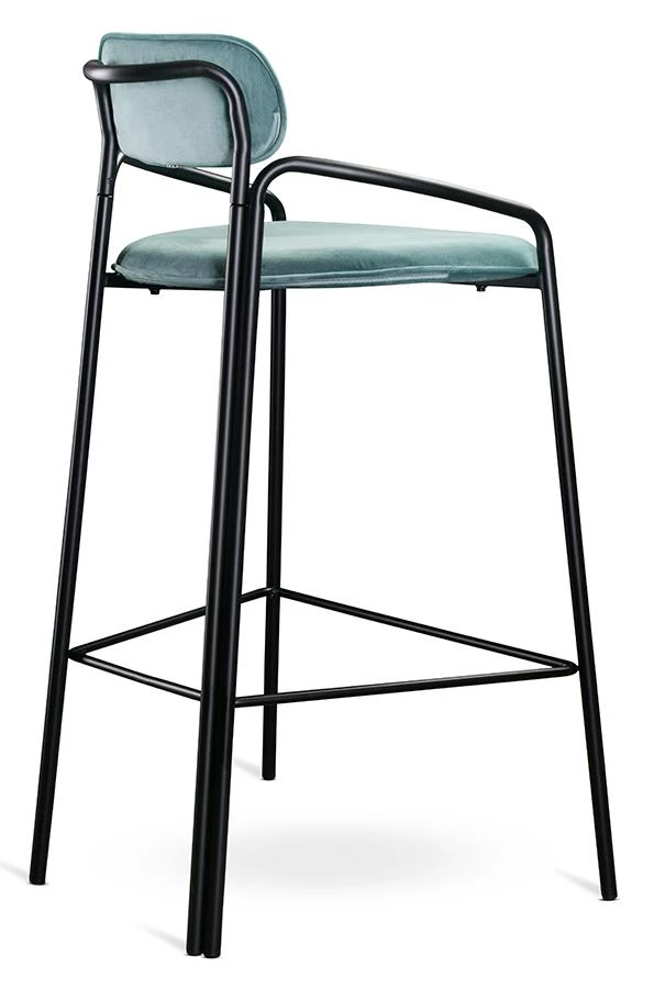 Стул барный ror round черный/светло-бирюзовый - фото 3
