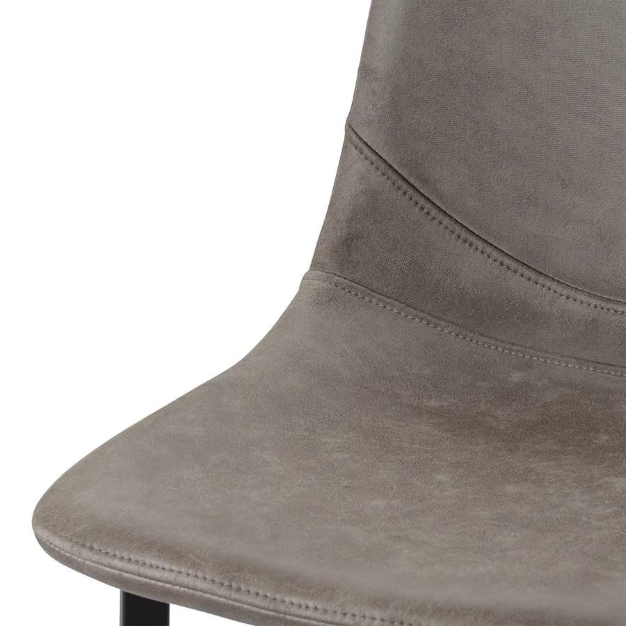 Стул барный hugh, экокожа, серо-коричневый - фото 14