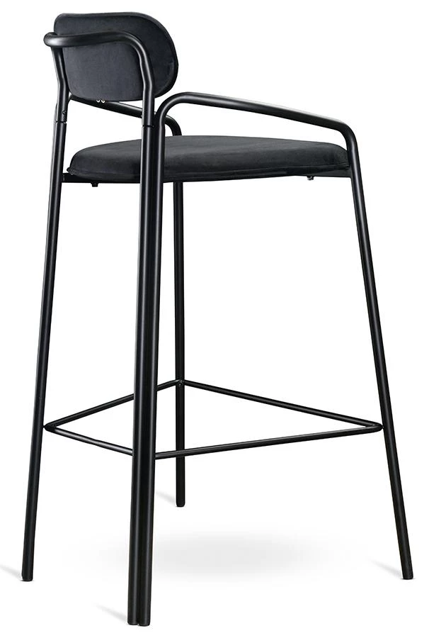 Стул барный ror, round, велюр, черный/черный - фото 3