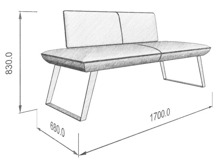 Диван кухон. Cosmo 160 32 1700*680*830 - фото 3
