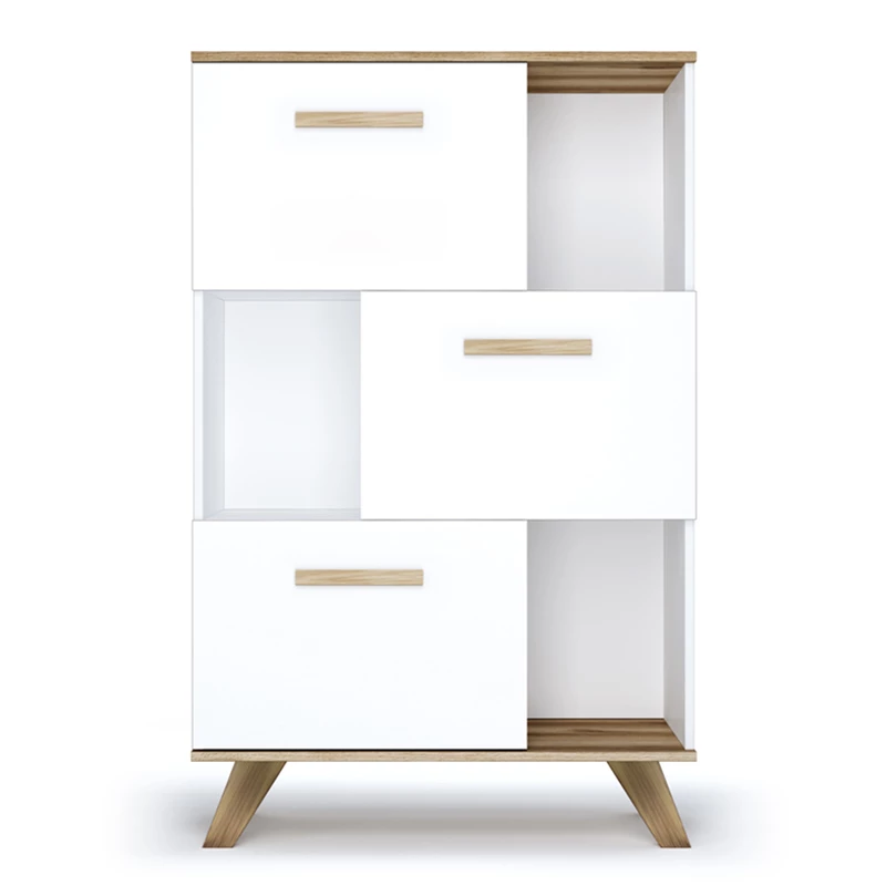 Шкаф низкий Вега Скандинавия Белый/Дуб каньон 3 - фото 5