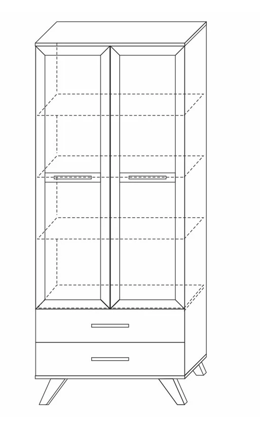 Шкаф-витрина Вега Сканди 800 ГТ.0129.303.003 - фото 3