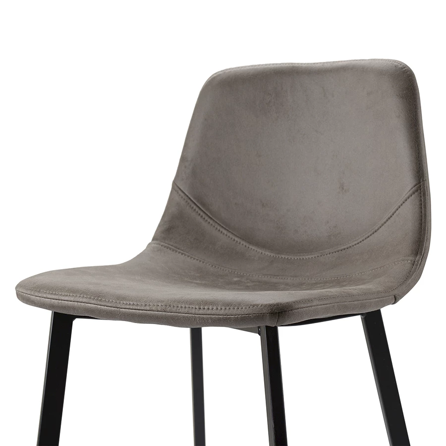 Стул барный hugh, экокожа, серо-коричневый - фото 15