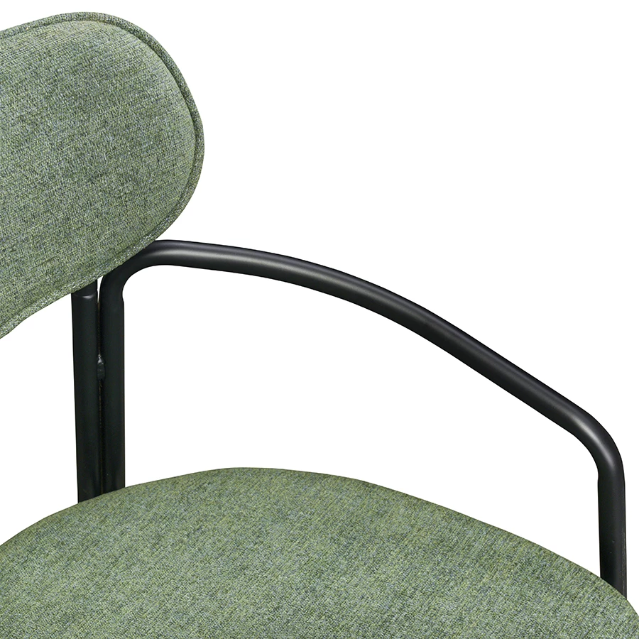 Стул ror, round, рогожка, черный/зеленый - фото 6