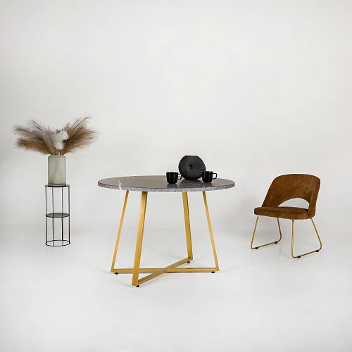 Кресло Lars Браун/ЛинкЗолот - фото 6