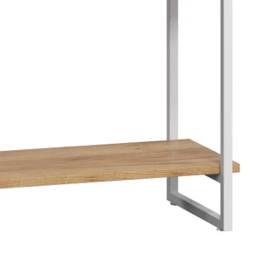 Стеллаж Мальборк 160 Дуб с белым основанием лофт - фото 2