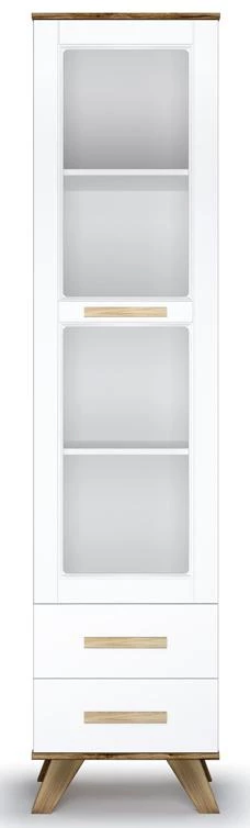 Шкаф-витрина Вега Скандинавия 450 Бел/Дуб каньон - фото 2