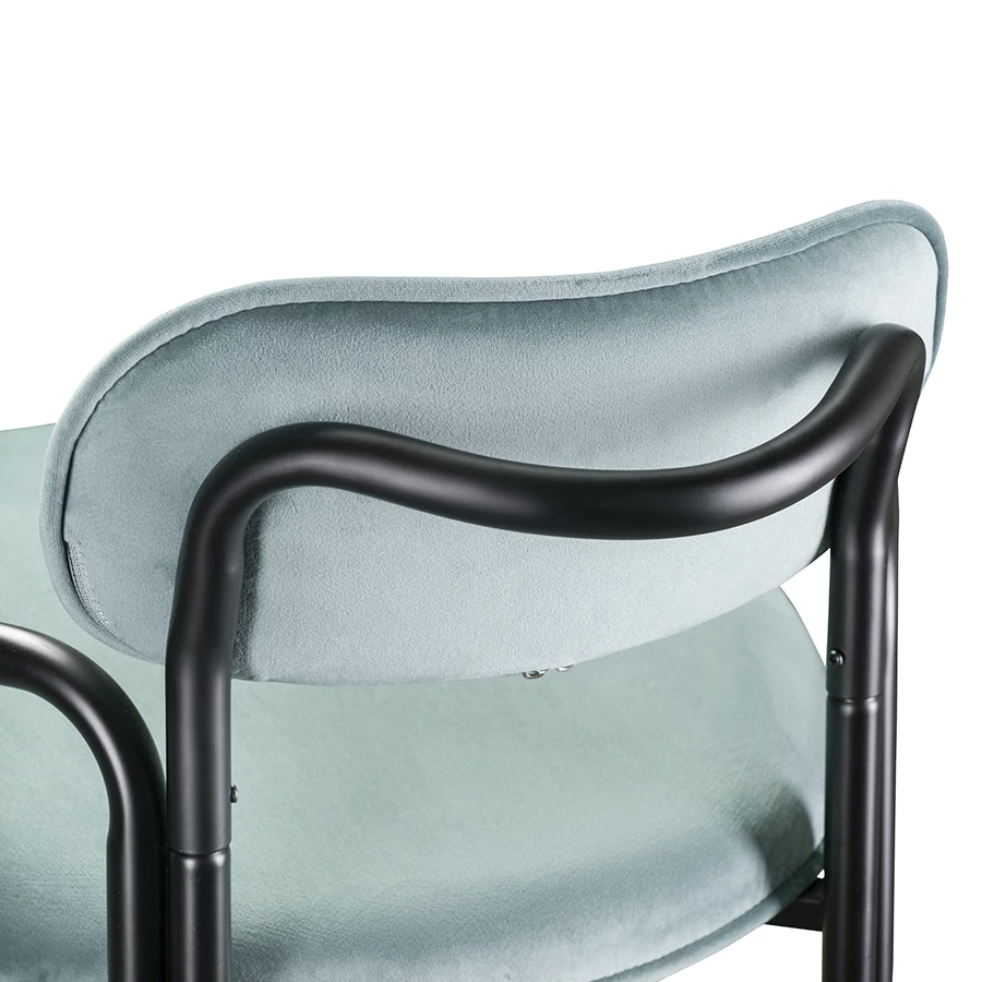 Стул барный ror round черный/светло-бирюзовый - фото 4