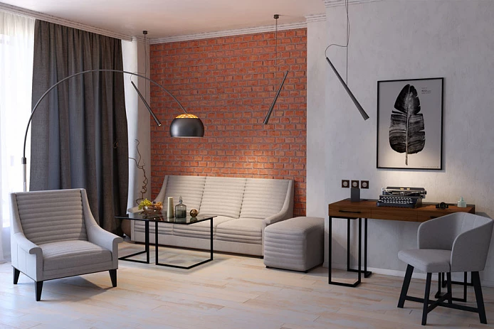 Стол рабочий Loft Дуб натур/Бетон - фото 10