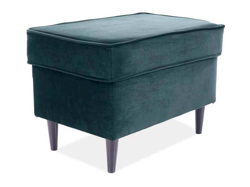 Пуф RON VELVET (зеленый/венге)