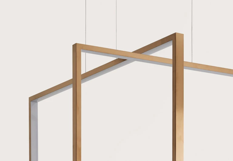 Подвесной светильник Frame 120x50 cm бронзовый - фото 2