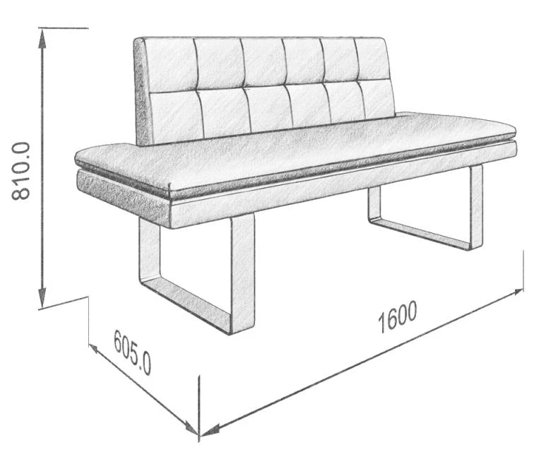 Диван кухон. Magic 160 22 1600*605*810 - фото 2