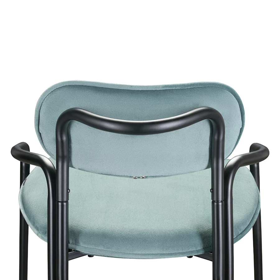 Стул барный ror round черный/светло-бирюзовый - фото 5