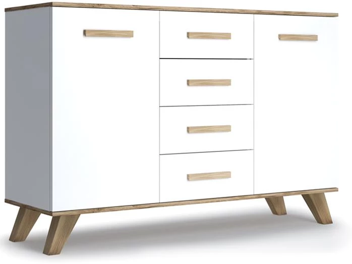 Комодино Вега Скандинавия Белый/Дуб каньон