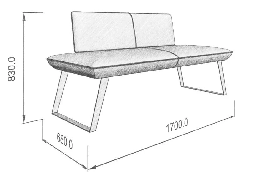 Диван кухон. Cosmo 160 20 1700*680*830 - фото 2