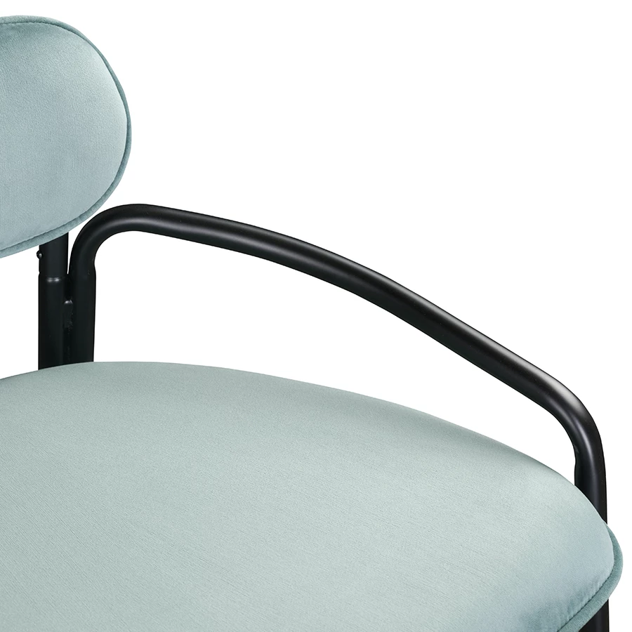 Стул барный ror round черный/светло-бирюзовый - фото 6