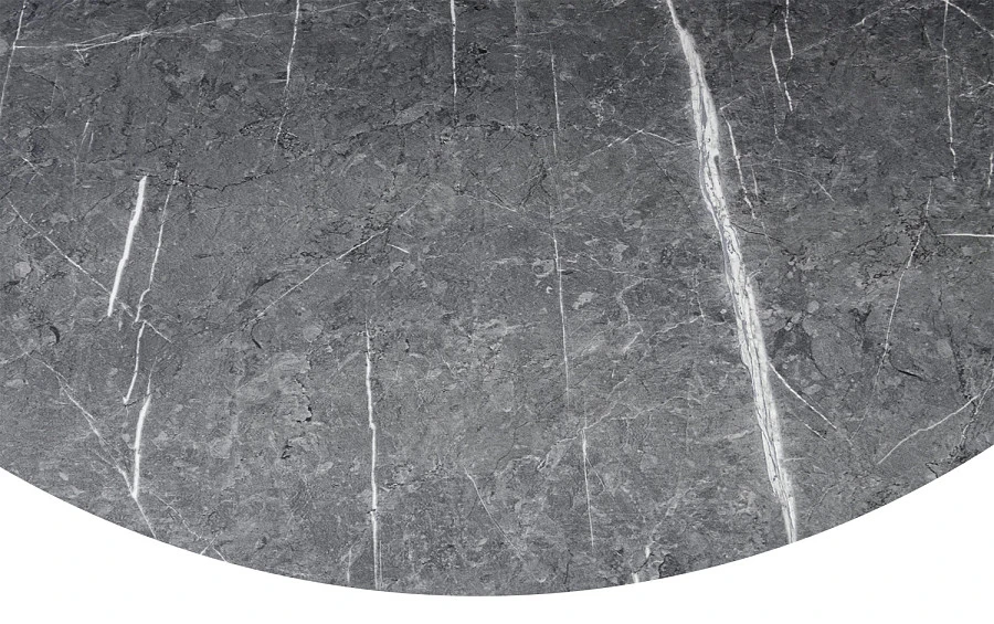 Стол обеденный Patrik д.110 мрамор Графит/золото - фото 4