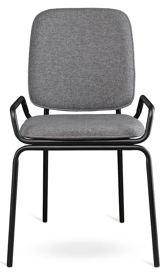 Стул ror, double frame, рогожка, черный /серый - фото 2