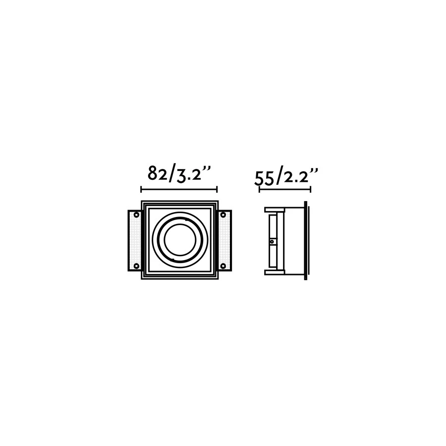 Встраиваемый светильник квадратный Hyde черный GU10 - фото 5