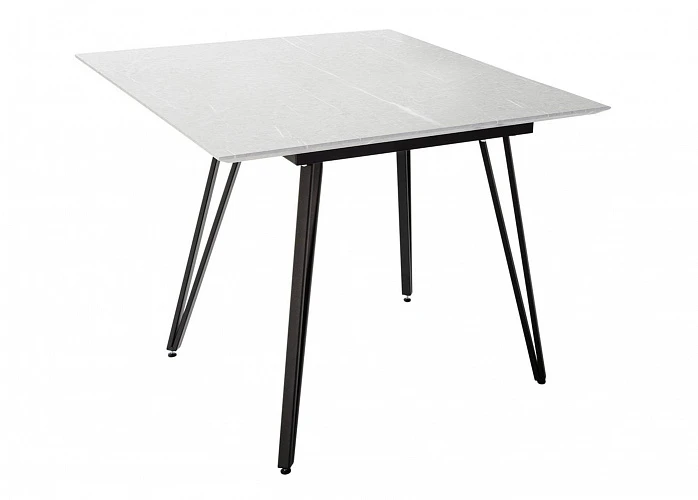 Стол Диего 860*860 мрамор Бианко со скосом