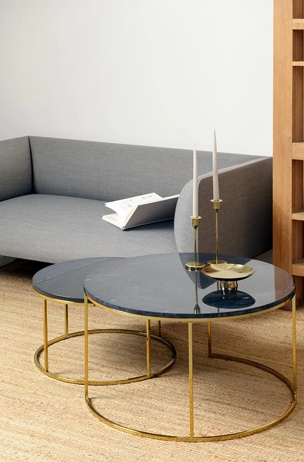 Набор столов журнал.hans D60см D80см черн.мрамор - фото 3